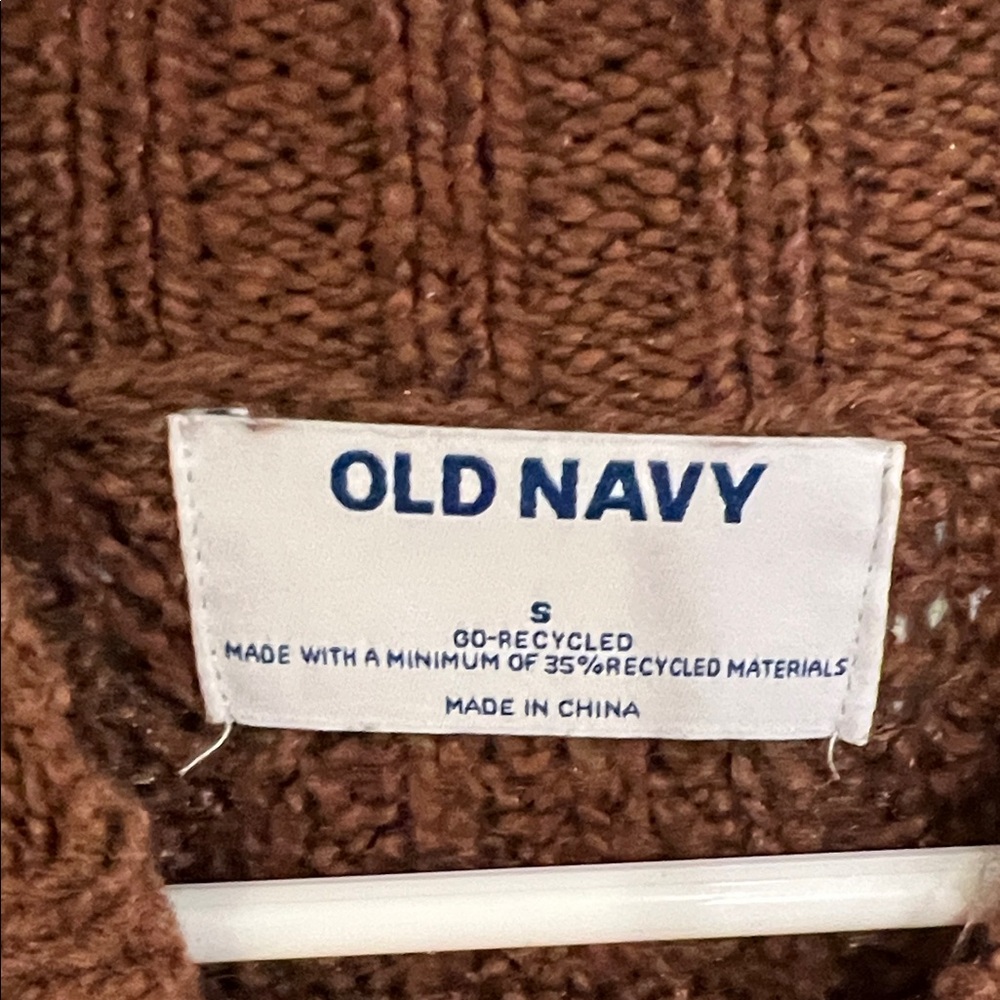 OLD NAVY Chocolate Brown Oversized Women's Sweater Dress S - Picture 2 of 6